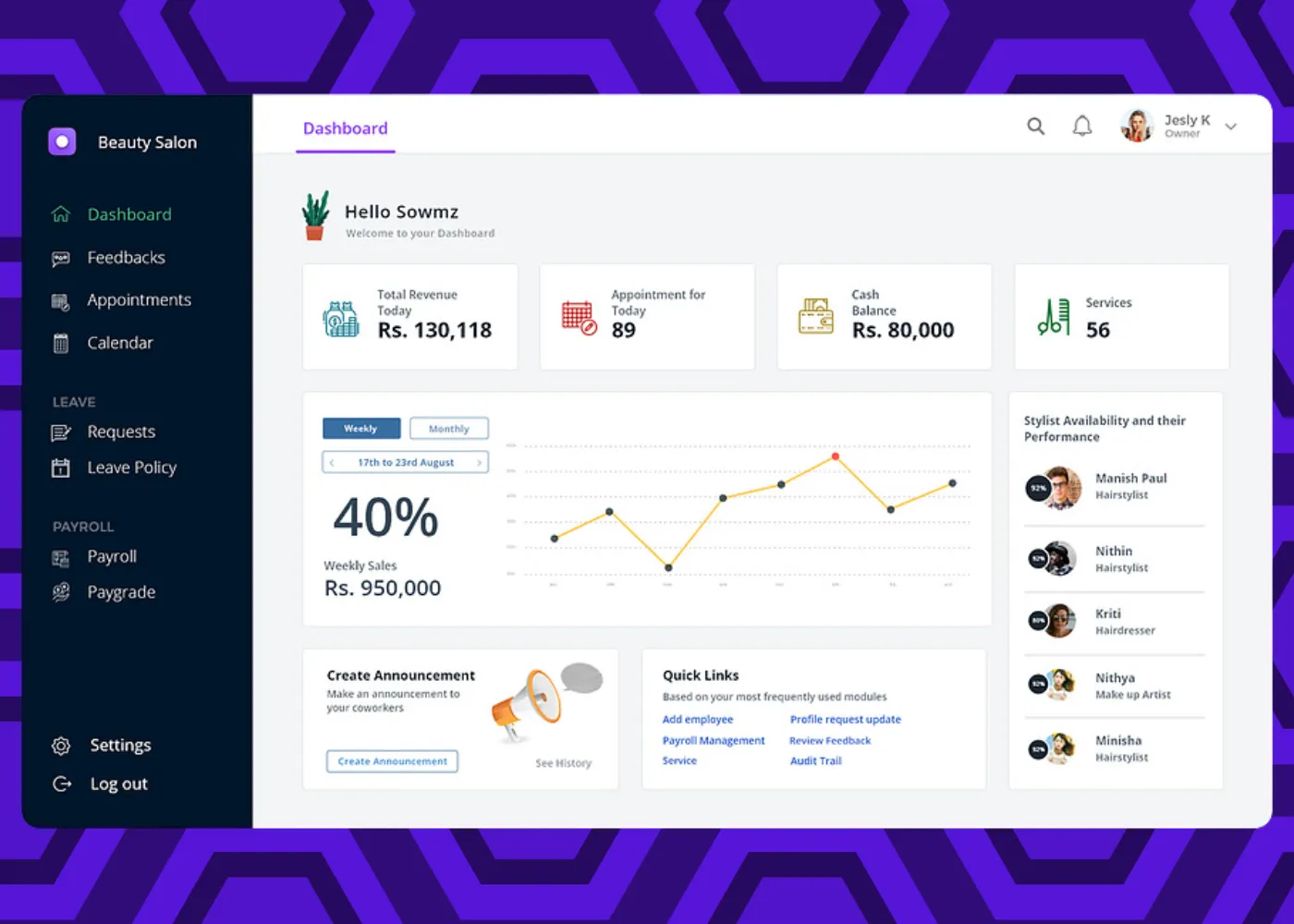 Business and Client Management Dashboard